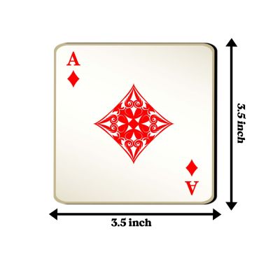 Playing Cards Coaster Set of 4 for Tea Cups, Coffee Mugs and Glasses | Home and Office Table Decor
